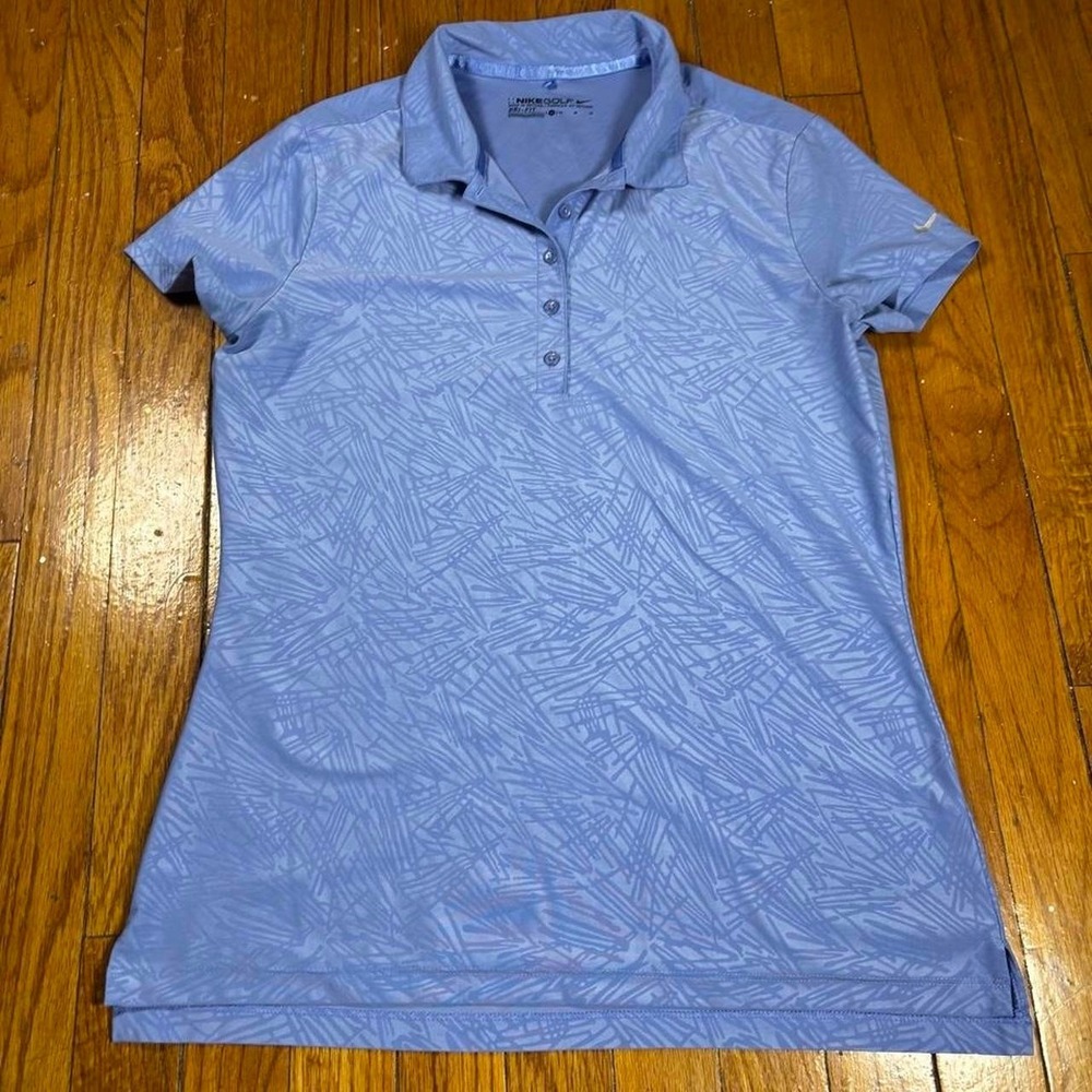 Nike golf dri fit  preppy blue short sleeve polo light blue sz medium